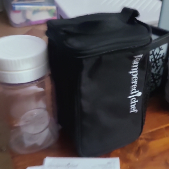 Pampered Chef Make & Take Mason Jar w/ Snack Jar And Bag - Picture 9 of 14